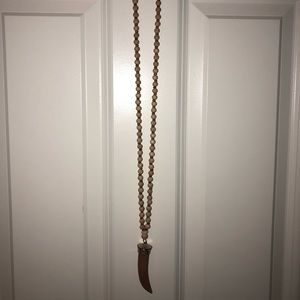 horn/tooth beaded necklace